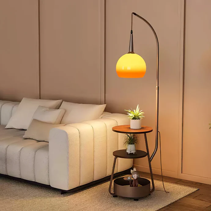 Table de chevet avec lampe Bauhaus