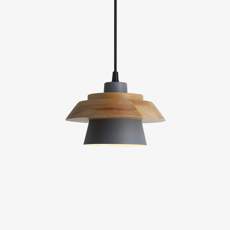 Lampe pendante en bois de pierre