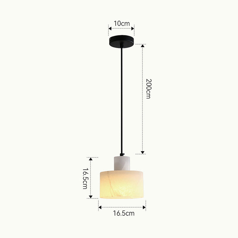 Suspension Simple Scandinave En Marbre Blanc