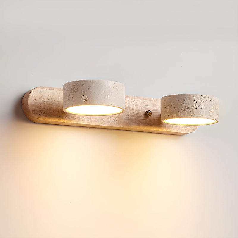 Travertine Duo Lamp Bracket Wall Light