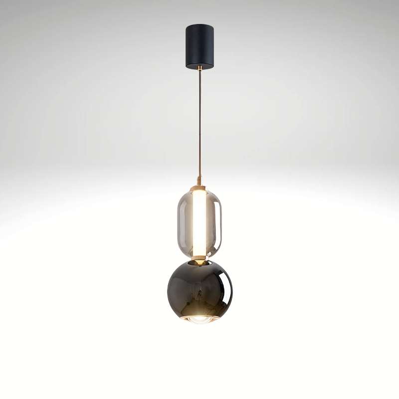 Nordic Creative Fer Verre Lampe suspendue