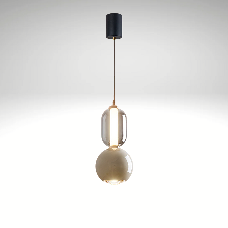 Nordic Creative Fer Verre Lampe Suspendue