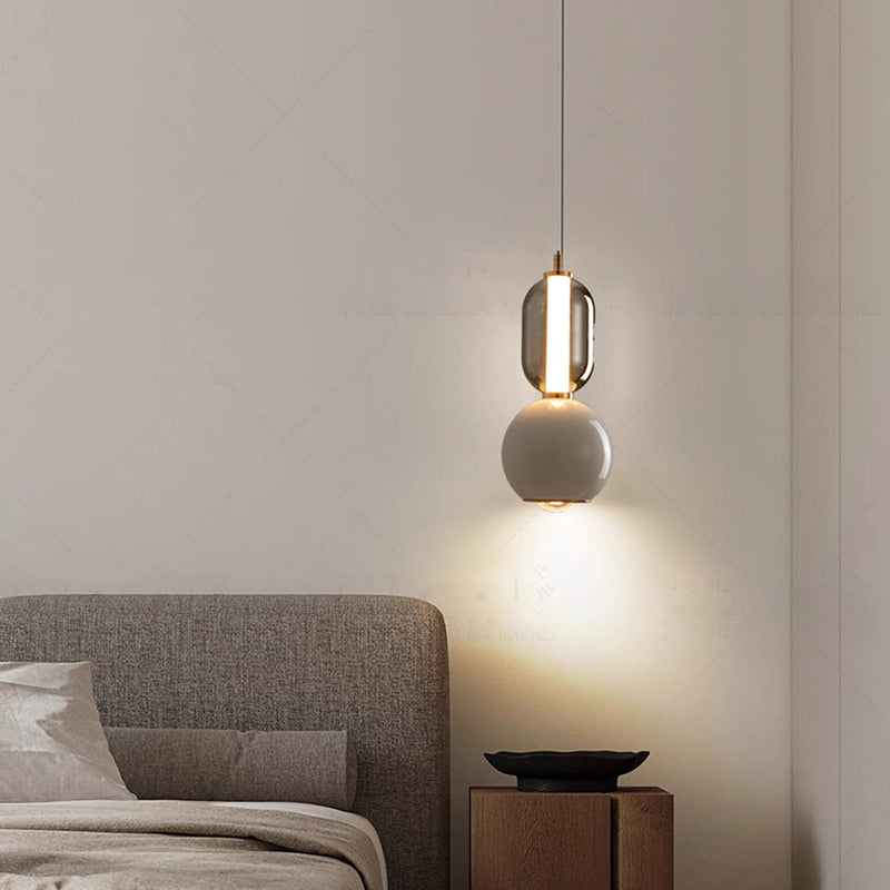 Nordic Creative Fer Verre Lampe suspendue