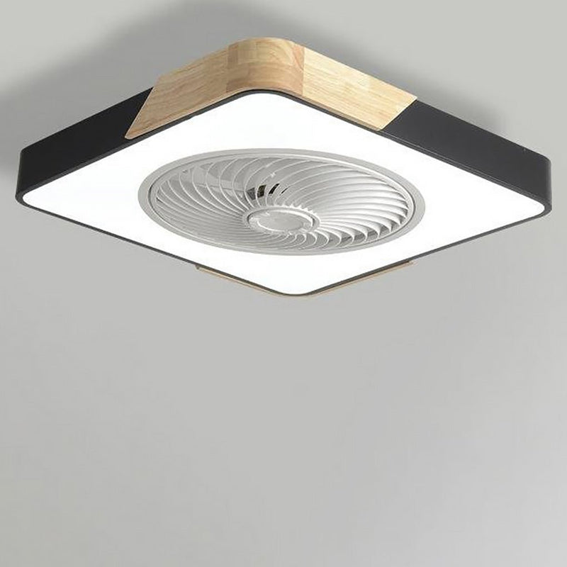 Ventilateur De Plafond Rond Carré À Led Intégré Sans Pales Avec Télécommande