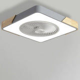 Ventilateur De Plafond Rond Carré À Led Intégré Sans Pales Avec Télécommande