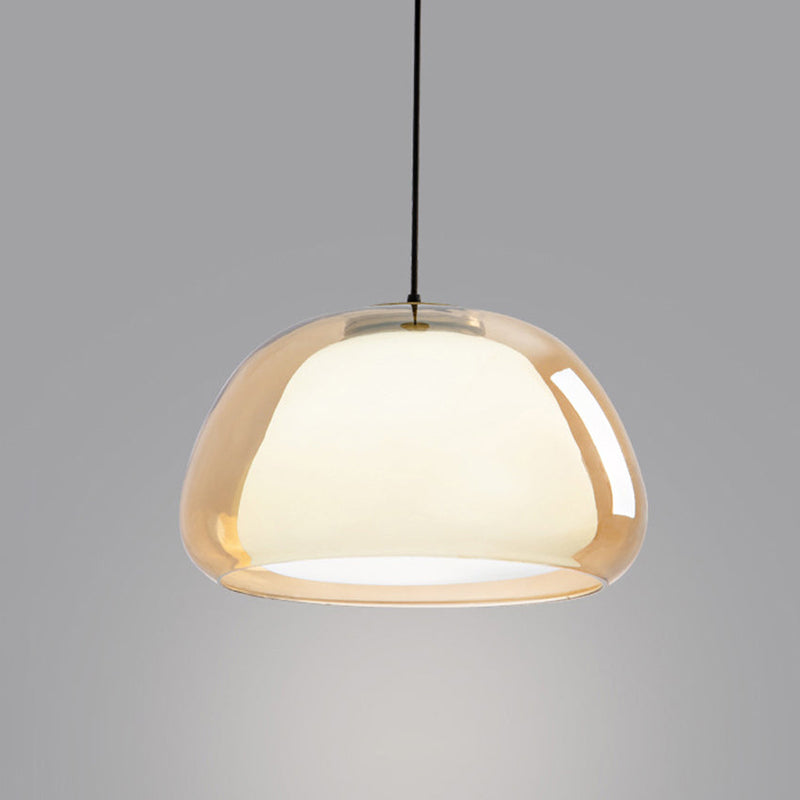 Lampe suspendue moderne en verre au lait