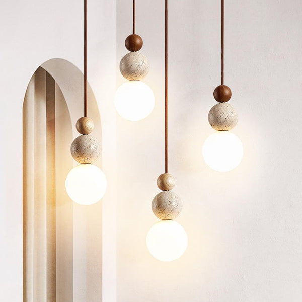 Moderne simple style lampe suspendue en travertin