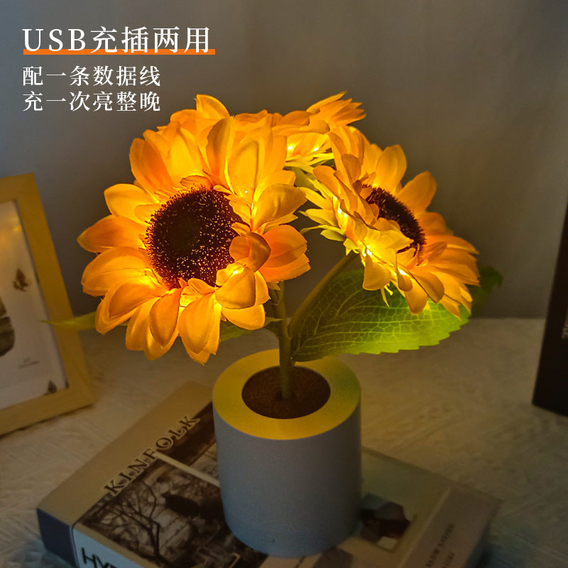 Lampe tournesol scintillante