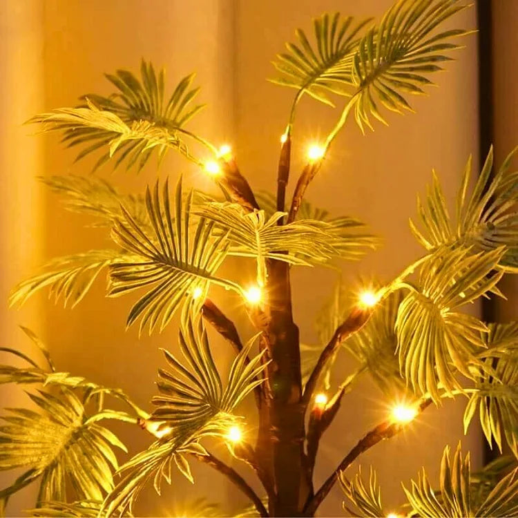 Lumières De Noël Led En Forme De Feuilles De Palmier