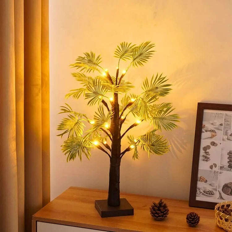 Lumières de Noël LED en forme de feuilles de palmier