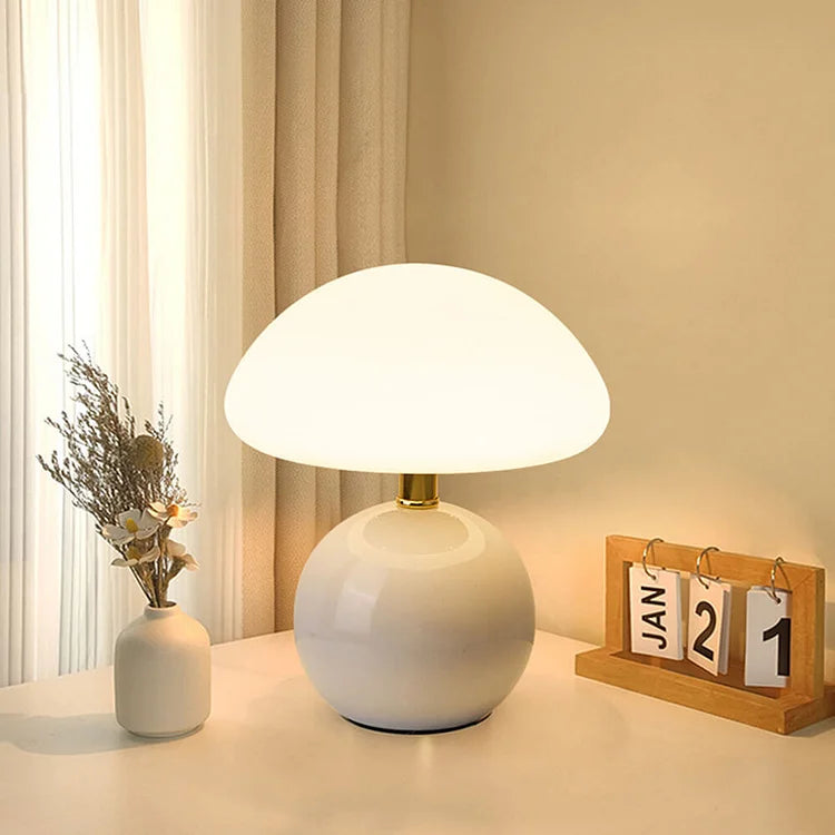 Lampe champignon crème française