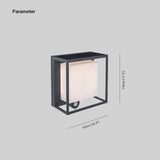 Lampe murale d'extérieur moderne, rectangulaire, en acrylique, à capteur, alimentée par l'énergie solaire et étanche IP65