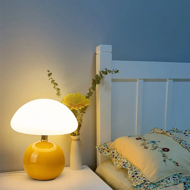 Lampe champignon crème française