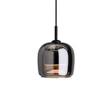 Lampe pendante nordique en verre noir