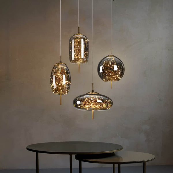 Essence | Suspension Exquise En Verre Brun