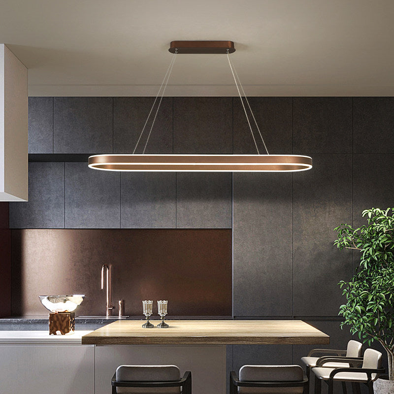 Chandelier de cuisine en or rose