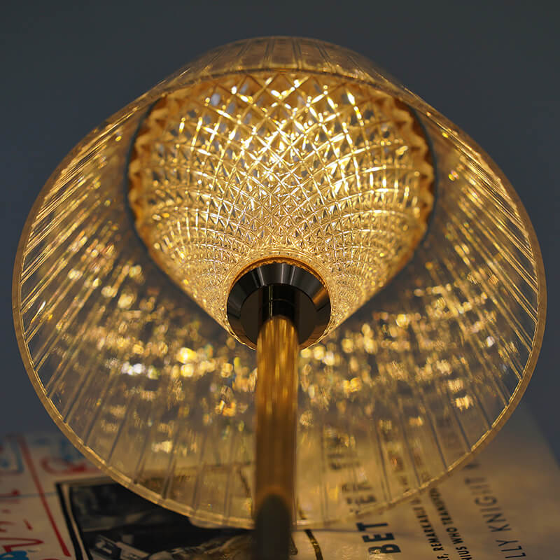 Lampe à poser sans fil en métal cristal