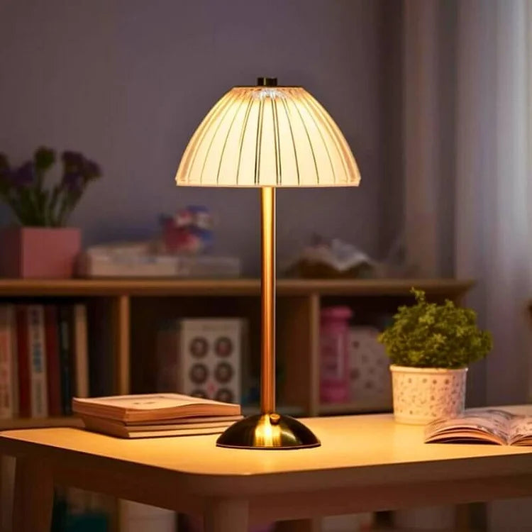 Lampe à poser sans fil en métal cristal