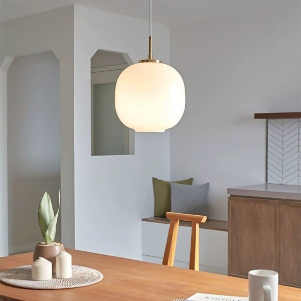 Lampe Pendante Moderne Nordique Radihous En Verre Opale