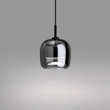 Lampe pendante nordique en verre noir