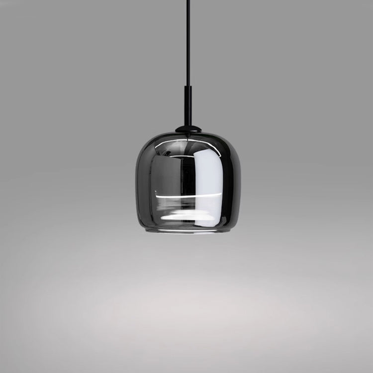 Lampe pendante nordique en verre noir