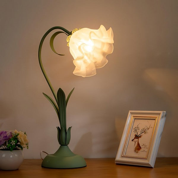 Lampe de table vintage à fleur réglable