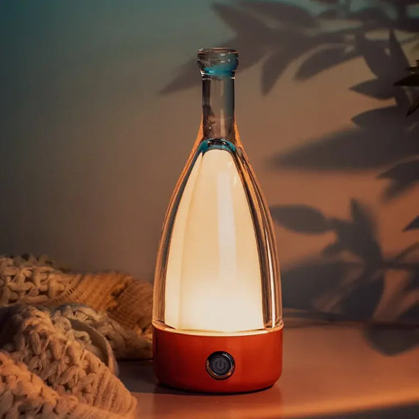 Veilleuse Décorative Rechargeable En Forme De Bouteille De Vin