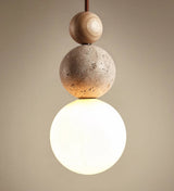 Moderne simple style lampe suspendue en travertin