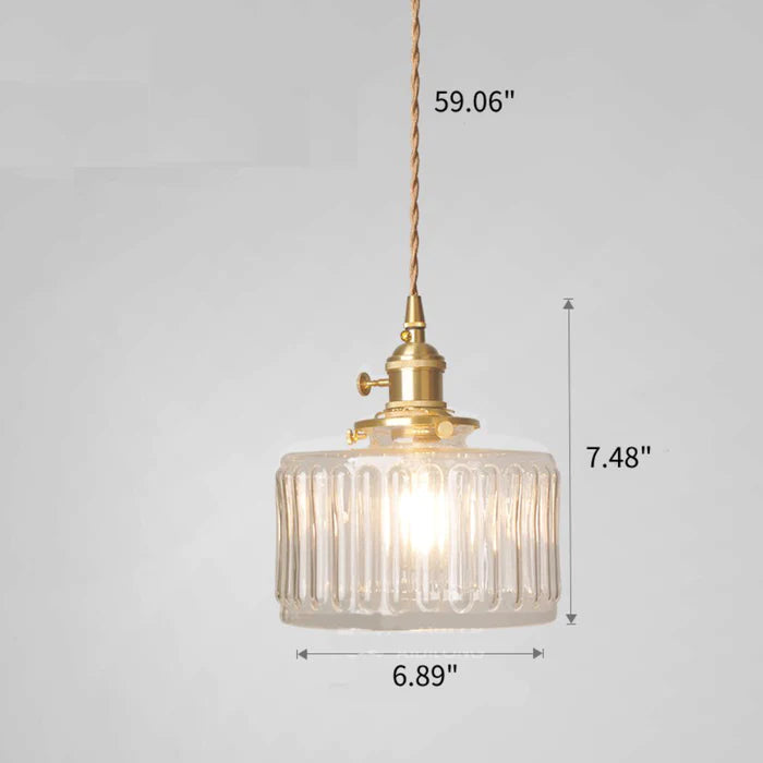 Lampe à suspendre vintage en cristal