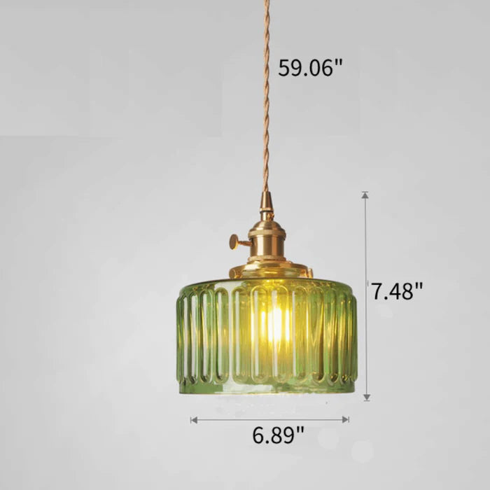 Lampe à suspendre vintage en cristal