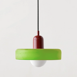 Lampe suspendue Bauhaus en verre coloré