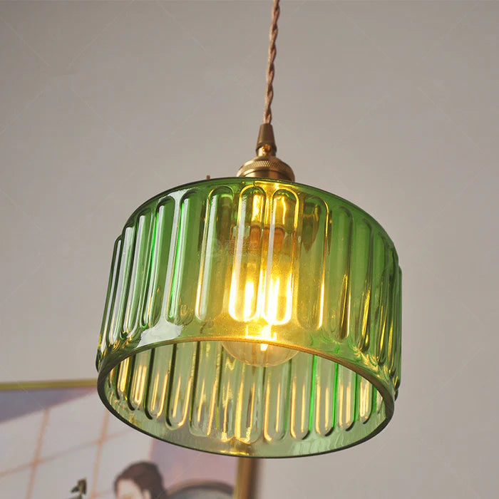 Lampe à suspendre vintage en cristal