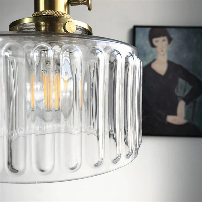 Lampe à suspendre vintage en cristal