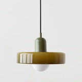 Lampe suspendue Bauhaus en verre coloré